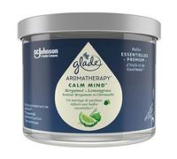 Glade Aromatherapy Bougie, Calm Mind, Infusées Huiles Essentielles, Bergamote & Citronnelle - 1 Bougie
