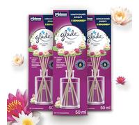 Glade Bâtonnets - Diffuseur de Parfum aux Huiles Essentielles - Sans Parabens - Longue Durée Jusqu'à 5 Semaines - Relaxing Zen - 3 Diffuseurs x50ml