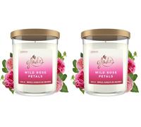 Glade Bougie Parfumée Extra Large - Infusé Aux Huiles Essentielles - Longue Durée 85H - Wild Rose Petals - 1 Bougie