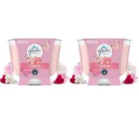 Glade Bougie Vegan Longue Durée Parfum Infusé Huiles Essentielles - Nouvelle Formule Sans Huile De Palme - I Love You - 1 Bougie