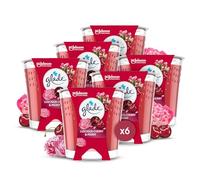 Glade Bougie Vegan Parfum Infusé Huiles Essentielles - Nouvelle Formule Sans Huile De Palme - Luscious Cherry & Peony - 1 Bougie - lot de 6