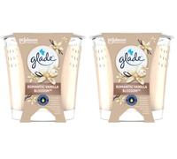 Glade Bougie Vegan Parfum Infusé Huiles Essentielles - Nouvelle Formule Sans Huile De Palme - Romantic Vanilla Blossom - 1 Bougie
