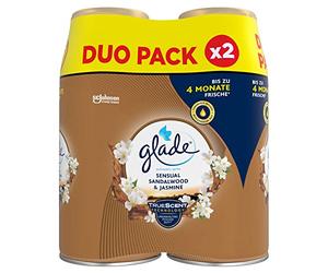 Glade Brise Lot de 2 recharges pour désodorisant automatique Bois de santal et jasmin (2 x 269 ml) 538 ml