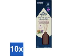 Glade - Diffuseur en rotin Moment of Zen - Diffusion de parfum d'aromathérapie - 80 ml - Pack avantage - 10 pièces