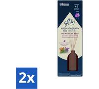 Glade - Diffuseur en rotin Moment of Zen - Diffusion de parfum d'aromathérapie - 80 ml - Pack avantage - 2 pièces