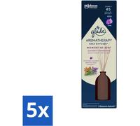 Glade - Diffuseur en rotin Moment of Zen - Diffusion de parfum d'aromathérapie - 80 ml - Pack avantage - 5 pièces