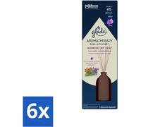 Glade - Diffuseur en rotin Moment of Zen - Diffusion de parfum d'aromathérapie - 80 ml - Pack avantage - 6 pièces
