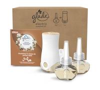 Glade Electric Scented Oil Diffuseur Réglable - Infusé Aux Huiles Essentielles - Jusqu'à 120 Jours De Parfum - Sensual Sandalwood & Jasmine - 1 Diffuseur + 3 Recharges 20ml