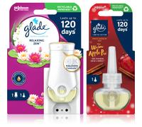 GLADE Electric scented oil Relaxing Zen + Warm Apple Pie conditionnement avantageux 3 pcs