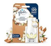 Glade® Electric scented oil - Sensual Sandalwood & Jasmine (Senteur Bois de Santal & Jasmin), diffuseur électrique d'huile parfumée, 1 diffuseur + 1 recharge, 20 ml