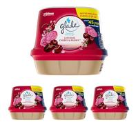 Glade Gel Premium - Désodorisant infusé aux Huiles Essentielles pour Toilette Et Salle de Bain - Luscious Cherry et Peony - 45 Jours de Parfum
