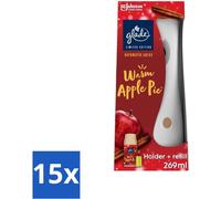 Glade - Holder Automatic Spray - Warm Apple Pie Limited Edition - 269 ml - Pack avantage - 15 pièces