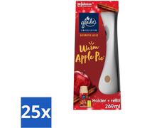 Glade - Holder Automatic Spray - Warm Apple Pie Limited Edition - 269 ml - Pack avantage - 25 pièces