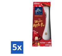 Glade - Holder Automatic Spray - Warm Apple Pie Limited Edition - 269 ml - Pack avantage - 5 pièces