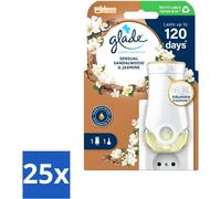 Glade - Holder Electric Oil - Bois de santal-Jasmin sensuel - Pack avantage - 25 pièces
