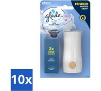 Glade - Holder Touch & Fresh - Lin pur et propre - 10 ml - Pack avantage - 10 pièces