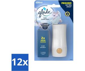 Glade - Holder Touch & Fresh - Lin pur et propre - 10 ml - Pack avantage - 12 pièces