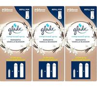 glade Lot de 3 recharges de désodorisant compressé (Touch & Fresh) 10 ml - Fleur de vanille romantique