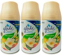 glade Lot de 3 recharges pour vaporisateur automatique Ambre et jasmin 269 ml