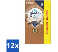 Glade - Recharge Touch & Fresh - Bois de santal-Jasmin sensuel - 2 × 10 ml - Pack avantage - 12 pièces