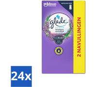 Glade - Recharge Touch & Fresh - Tranquil Lavender & Aloe - 2 × 10 ml - Pack avantage - 24 pièces
