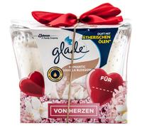 glade ROMANTIQUE VANILLE FLEUR Bougie Parfumée 1 x 224g avec Ruban de Cœur