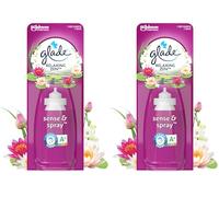 Glade Sense et Spray Recharge Diffuseur à Détection de Mouvement - Infusé Aux Huiles Essentielles - Jusqu'à 2 Mois de Parfum - Relaxing Zen - 1 Recharge (Lot de 2)
