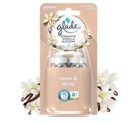 Glade Sense et Spray Recharge Duopack Diffuseur à Détection de Mouvement - Infusé Aux Huiles Essentielles - Jusqu'à 4 Mois de Parfum - Romantic Vanilla Blossom - 2 Recharges