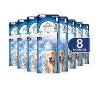 Glade Sense & Spray Parfum pour Environnements avec Huiles Essentielles et Capteur de Mouvement, Parfum Refreshing Air, Élimine les odeurs des animaux domestiques, 8 Recharges