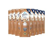 Glade Sense & Spray Recharge de désodorisant, vaporisateur d'ambiance automatique activé par le mouvement et éliminateur d'odeurs pour la maison, bois de santal et jasmin, 8 recharges (8 x 18 ml)