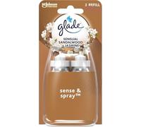 Glade Sense & Spray Recharges Lot de 2 x 18 ml ~ Parfum sensuel au bois de santal et au jasmin