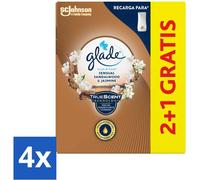 Glade - Touch & Fresh - Bois de santal-Jasmin sensuel - 10 ml - Pack avantage - 4 pièces