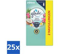 Glade - Touch & Fresh - Fleurs tropicales exotiques - 2x 10 ml - Pack avantage - 25 pièces