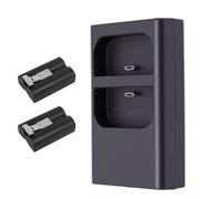 Glaeptio Chargeur de Batterie de Sonnette pour Ring Doorbell 2 3 3 Plus 4 | Double Emplacement pour Charger Deux Batteries à la Fois, Port USB C pour un Chargement Rapide, Protection Intelligente du