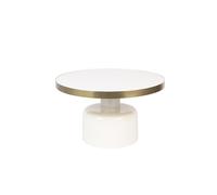 GLAM - Table basse ronde blanche D60 Blanc