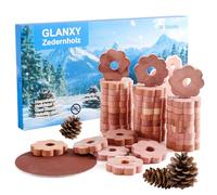 GLANXY Lot de 36 anneaux anti-mites en bois de cèdre | Protection anti-mites de qualité supérieure pour armoire | Piège à mites sans produits chimiques avec protection à long terme | Produit naturel