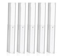 GLARETEX Lot de 5 cache-brûleurs universels réglables en acier inoxydable pour barbecue à gaz, s'étend de 29,8 cm à 53,3 cm de long