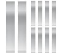Glarks 10pcs L x W x T 6,1 x 0,98 x 0,003 '' Assortiment de stocks rectangulaire Shim, bandes en acier inoxydable 304, feuille de stock Shims d'argent