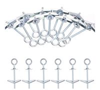 Glarks 15pcs M5 o - ring Bolt kit d'ancrage à bascule pour cloison sèche, boulon à bascule, ancre papillon, boulon d'aile à bascule à ressort de plafond, ardoise, mur creux