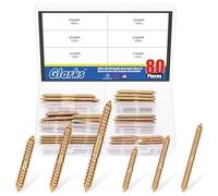 Glarks 80 vis à vis à double tête pour bois, M6 x 40/50 / 60mm, M8 x 50/60 / 80mm vi s àdouble tête pour meubles, visauto - taraudeuse àdouble têtes, vis àvis pour bois àfixer