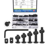 Glarks Assortiment de 120 boulons hexagonaux M6 x 15/20/25/30/35 mm avec llen pour berceau, berceau, meubles