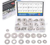 Glarks Assortiment de 175 rondelles de garde-boue en acier inoxydable 304 M3, M4, M5, M6, M8, M10, M12