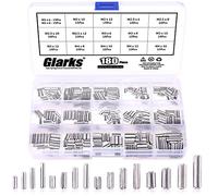 Glarks Assortiment de 180 goupilles à ressort fendues M2 M2,5 M3 M4 - En acier inoxydable 304