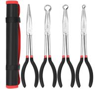 Glarks Lot de 5 pinces de serrage à longue portée - 28 cm, 6,5 mm, 13,5 mm, 17,5 mm de diamètre, retrait décalé de la bougie d'allumage pour les espaces étroits