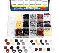 Glarks Lot de 800 capuchons de vis assortis de 2 styles, 9 couleurs, 300 pièces de 4 mm, 5 mm, 6 mm, capuchons à charnière et 500 vis cruciformes