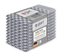 Glart Lot de 10 torchons 48SG 50x70 cm en Coton 100%, Gris, certifié Oeko-TEX Standard 100, sans Peluche, Lavable, prélavé pour la Cuisine et la Vaisselle