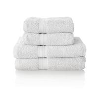 Glart - Lot de Serviettes Éponge de Qualité Supérieure, Gamme Disponible en 6 Coloris et 5 Tailles, Coloris : Blanc, 2 Serviettes de Bain de 70 X 140 cm et 2 Serviettes de Toilette de 50 X 100 cm