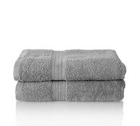 Glart - Lot de Serviettes Éponge de Qualité Supérieure, Gamme Disponible en 6 Coloris et 5 Tailles, Coloris : Gris Platine, 2 Serviettes de Bain de 70 X 140 cm