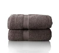 Glart - Lot de Serviettes Éponge de Qualité Supérieure, Gamme Disponible en 6 Coloris et 5 Tailles, Coloris : Anthracite, 2 Draps de Bain de 70 X 200 cm