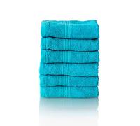 Glart - Lot de Serviettes Éponge de Qualité Supérieure, Gamme Disponible en 6 Coloris et 5 Tailles, Coloris : Turquoise, 6 Serviettes pour Le Visage de 30 X 30 cm
